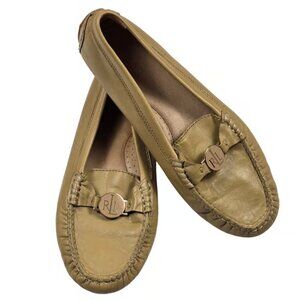 Lauren Ralph Lauren Carley Driving Loafers Womens 8B Olive Green Leather